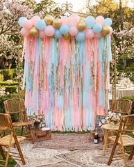 Red, White & Boom Rectangle Fringe Backdrop