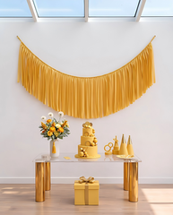 Elegant Buttercup Single-Layer Fringe Garland Banner