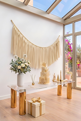 Elegant Cream Single-Layer Fringe Garland Banner