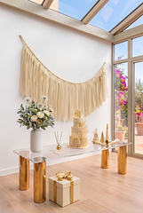 Elegant Cream Single-Layer Fringe Garland Banner