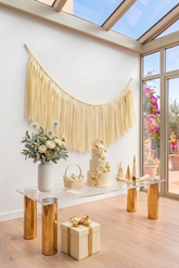 Elegant Ivory Single-Layer Fringe Garland Banner