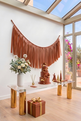 Elegant Terracotta Single-Layer Fringe Garland Banner