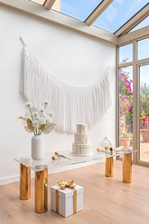 Elegant White Single-Layer Fringe Garland Banner