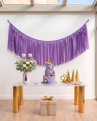 Elegant Amethyst Single-Layer Fringe Garland Banner
