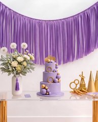 Elegant Amethyst Single-Layer Fringe Garland Banner