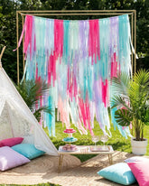 "Shell-ebrate" Mermaid Baby Shower Backdrop - Iridescent Under the Sea Decor