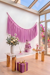 Elegant Orchid Single-Layer Fringe Garland Banner