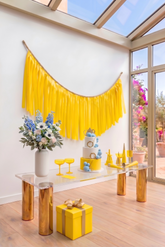 Elegant Yellow Single-Layer Fringe Garland Banner