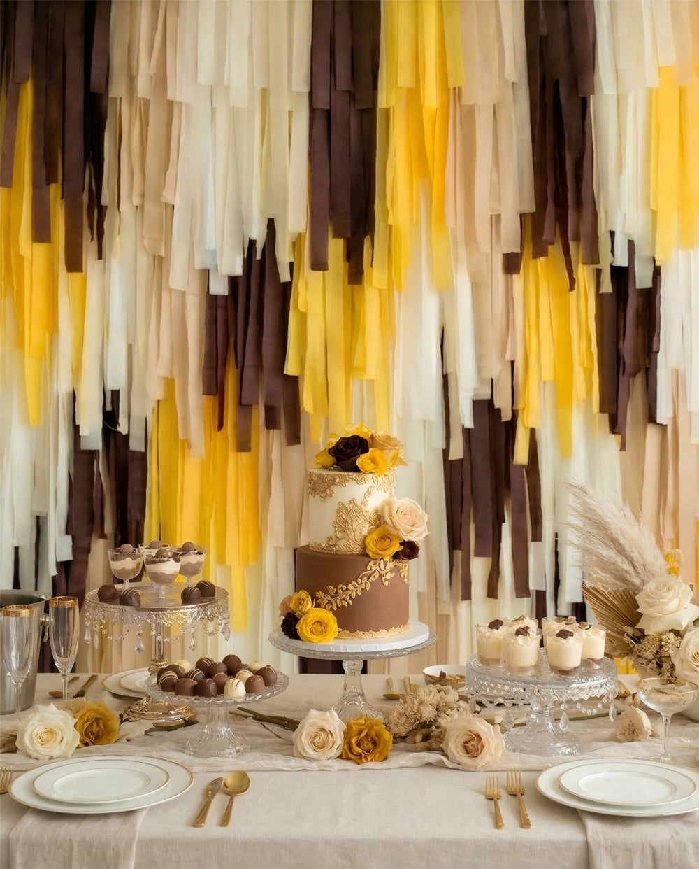 Festive Celebration Rectangle Fringe Backdrop