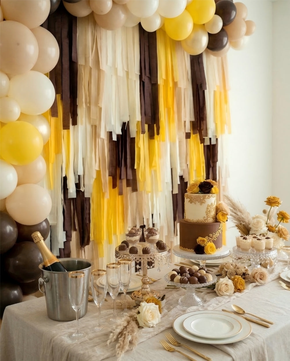 Festive Celebration Rectangle Fringe Backdrop