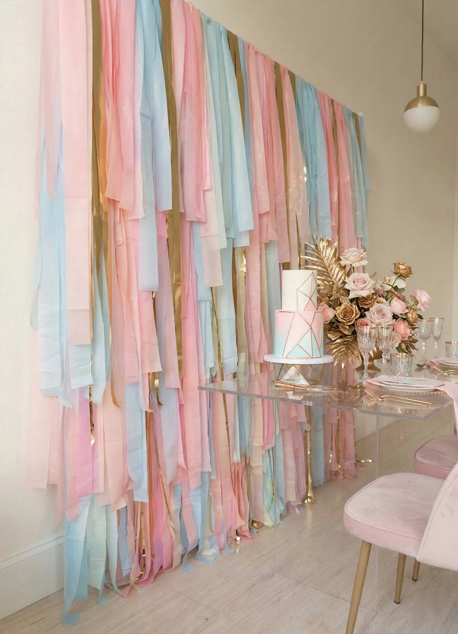 Red, White & Boom Rectangle Fringe Backdrop