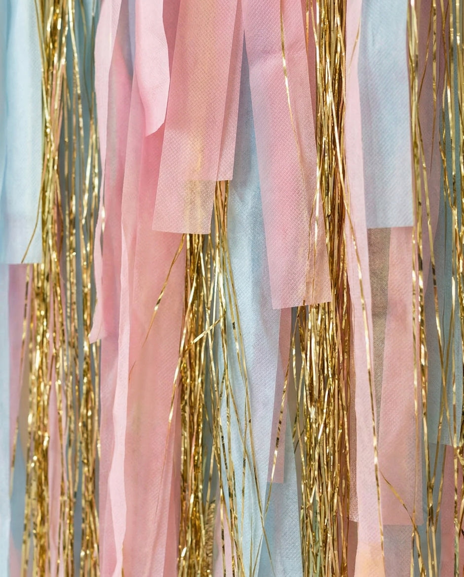 Red, White & Boom Rectangle Fringe Backdrop