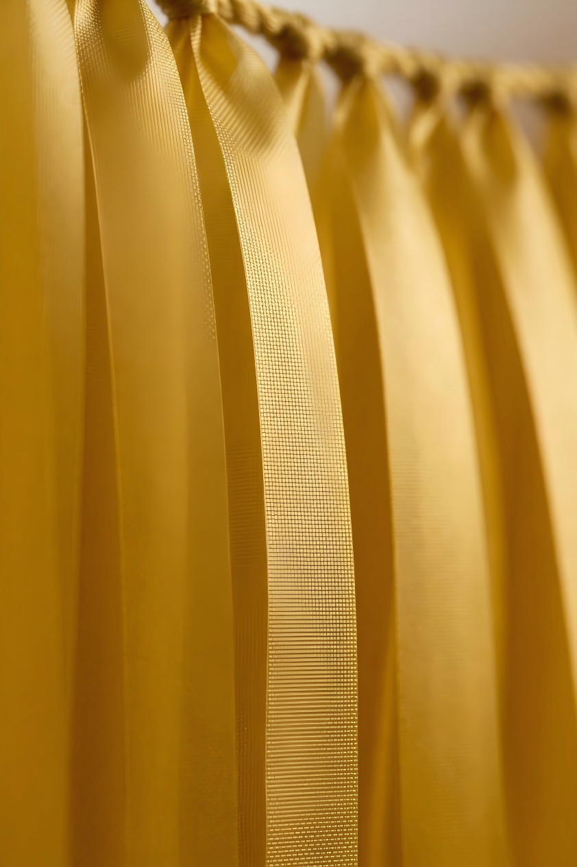 Elegant Amber Gold Single-Layer Fringe Garland Banner