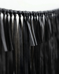 Elegant Black Single-Layer Fringe Garland Banner