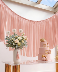 Elegant Blush Single-Layer Fringe Garland Banner