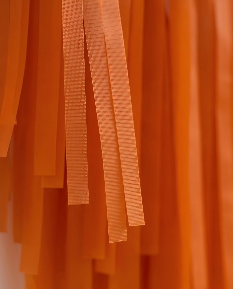 Elegant Burnt Orange Single-Layer Fringe Garland Banner