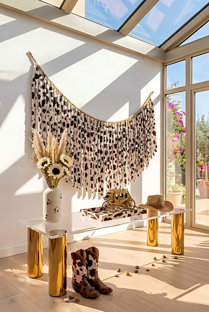 Elegant Cow Single-Layer Fringe Garland Banner