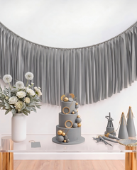 Elegant Gary Single-Layer Fringe Garland Banner