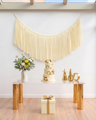 Elegant Ivory Single-Layer Fringe Garland Banner