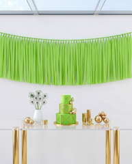Elegant Lime Green Single-Layer Fringe Garland Banner