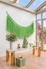 Elegant Lime Green Single-Layer Fringe Garland Banner