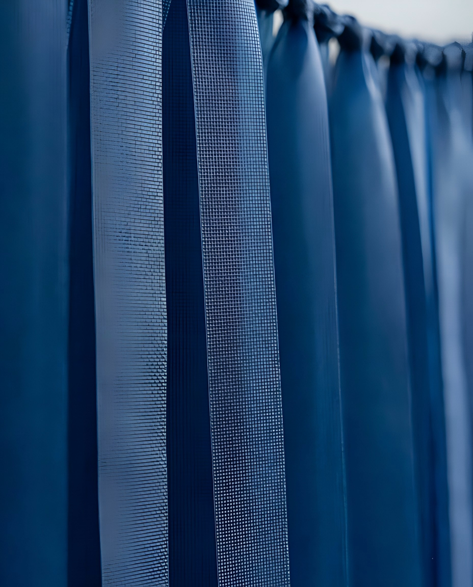 Elegant Navy Blue Single-Layer Fringe Garland Banner