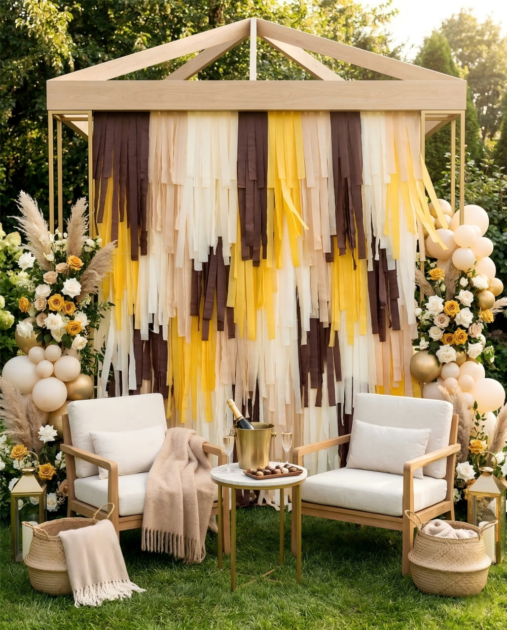 Festive Celebration Rectangle Fringe Backdrop