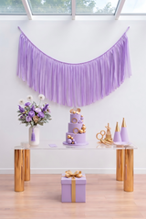 Elegant Lavender Single-Layer Fringe Garland Banner