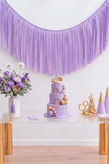 Elegant Lavender Single-Layer Fringe Garland Banner
