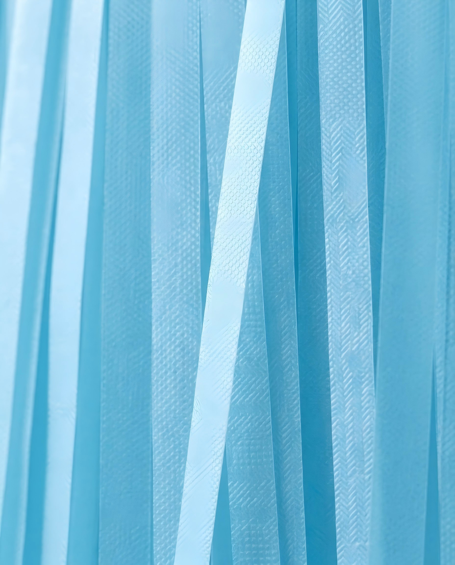 Elegant Light Blue Single-Layer Fringe Garland Banner