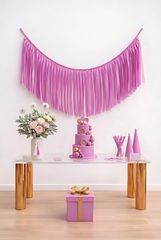 Elegant Orchid Single-Layer Fringe Garland Banner