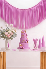 Elegant Orchid Single-Layer Fringe Garland Banner